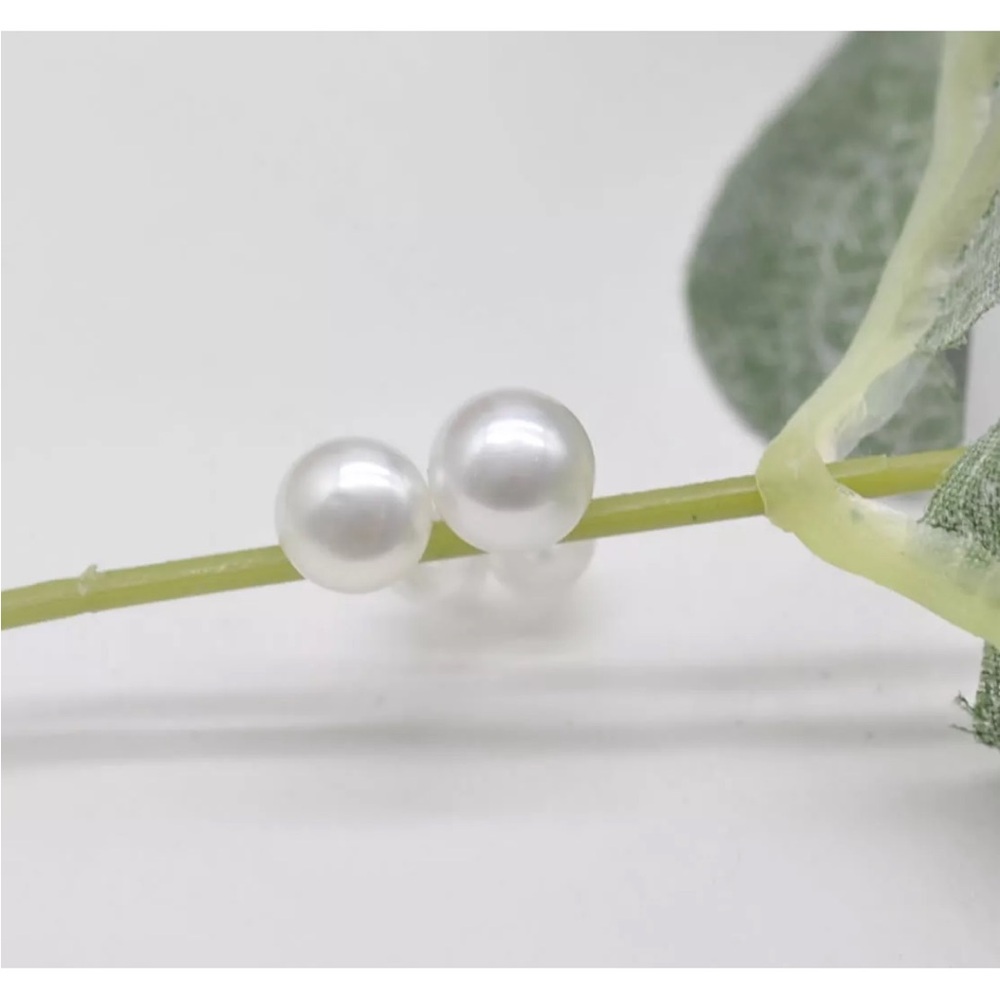 💜 Genuine Freshwater Pearl Small Earrings 5mm NEW
